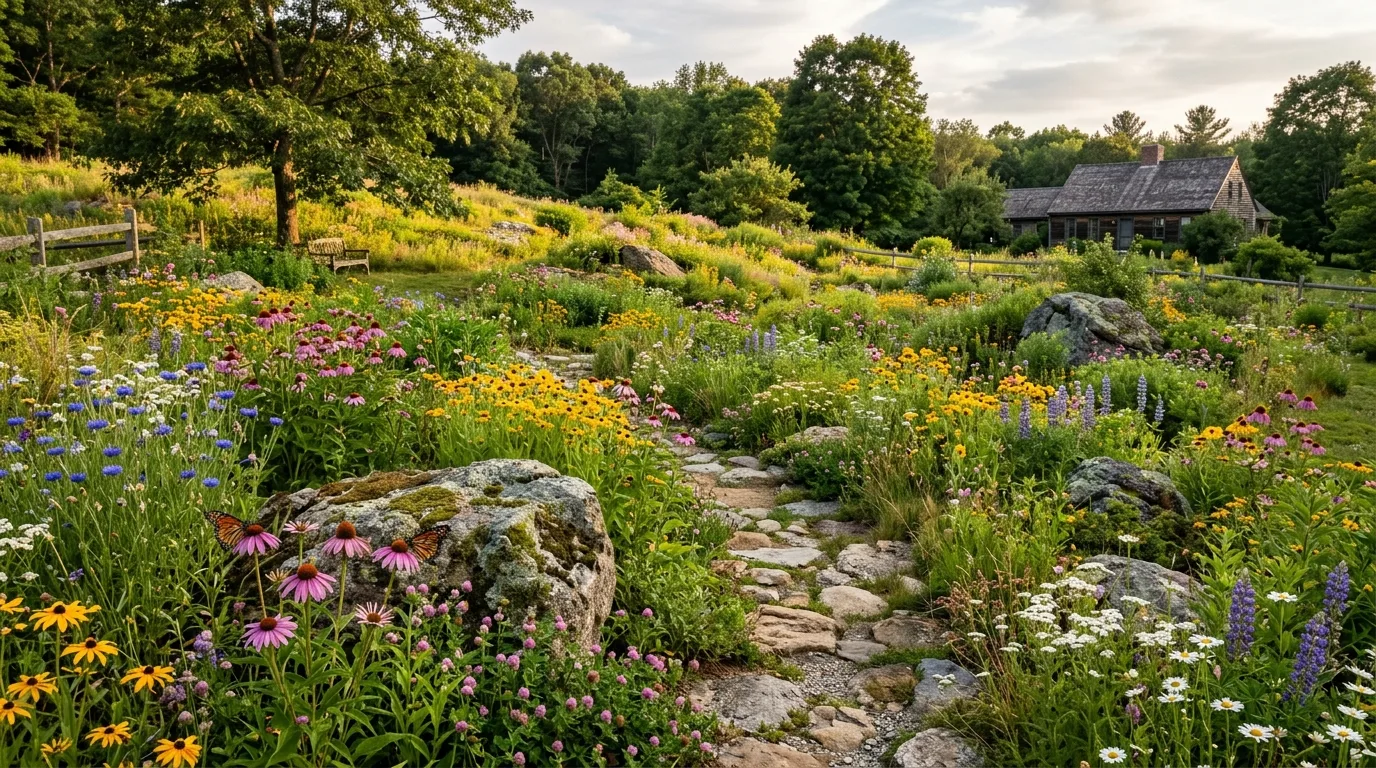 Wildflower Garden on Gentle Slopes